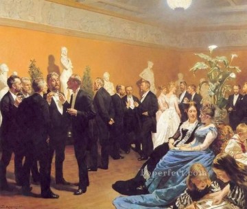 museo Lienzo - Encuentro en el museo 1888 Peder Severin Kroyer